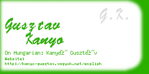 gusztav kanyo business card